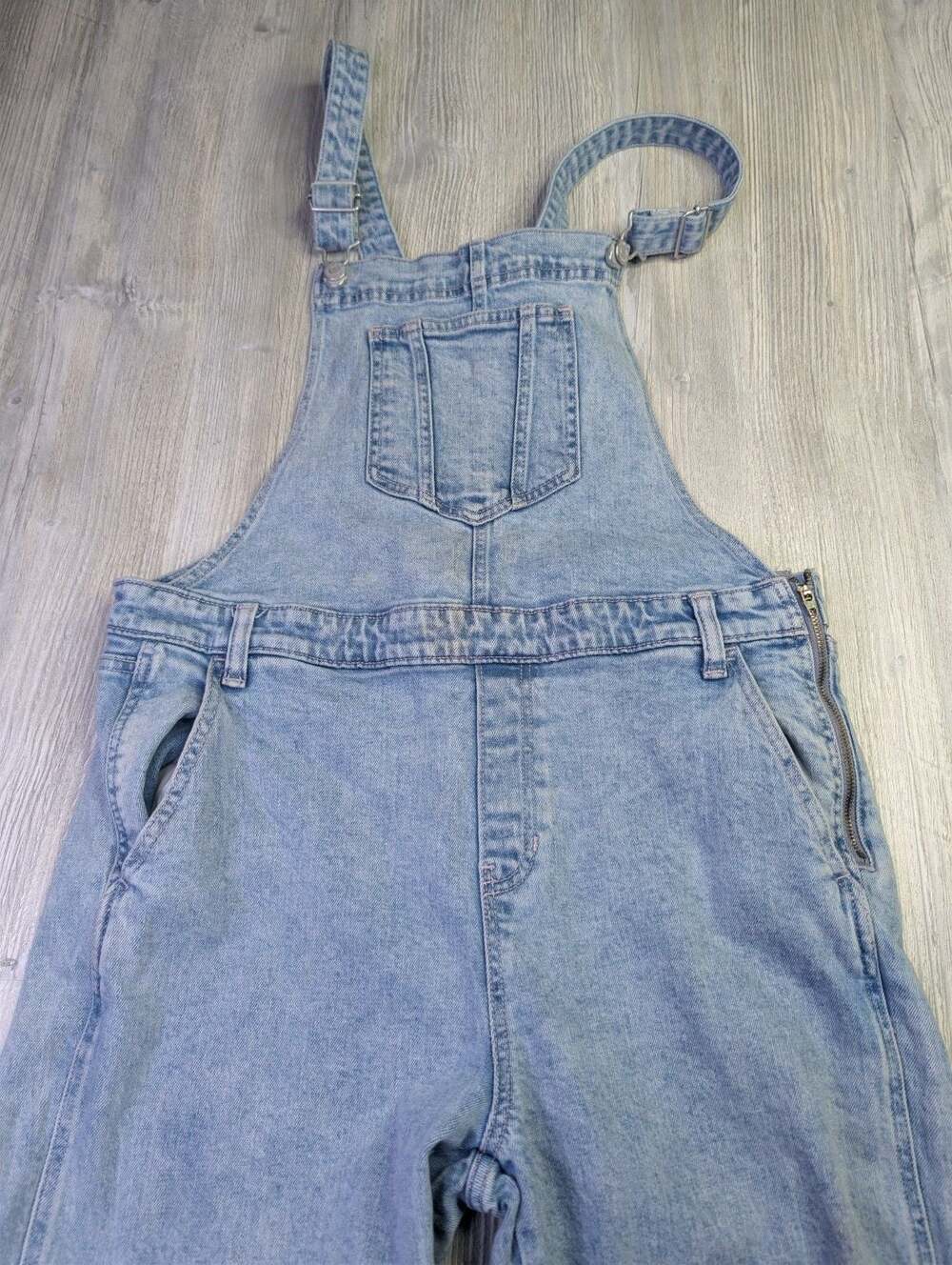 Old Navy Martina overalls acid wash skinny blue stretch women's size 14